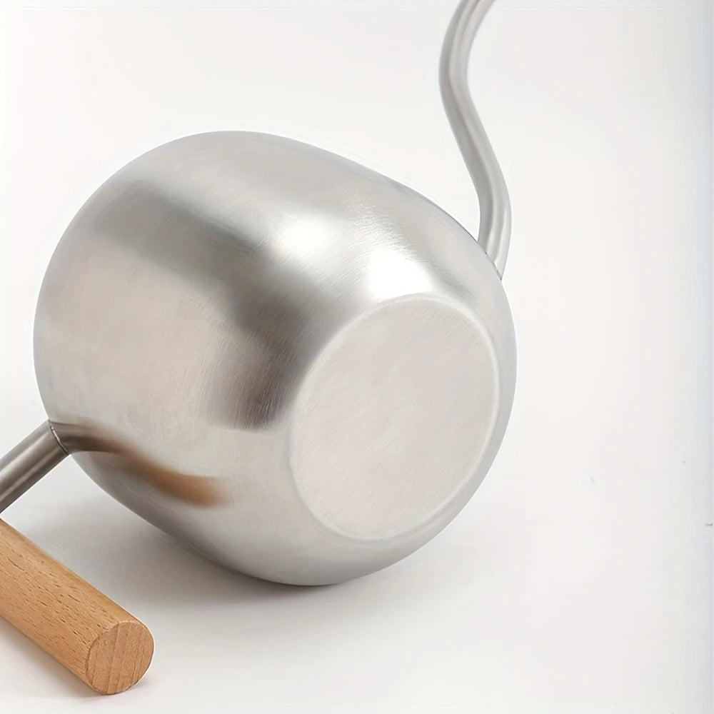 TIVVA 1200 – Edelstahl-Gießkanne, 1,2 L, versch. Farben, mit Holzgriff & langer Ausgussdüse