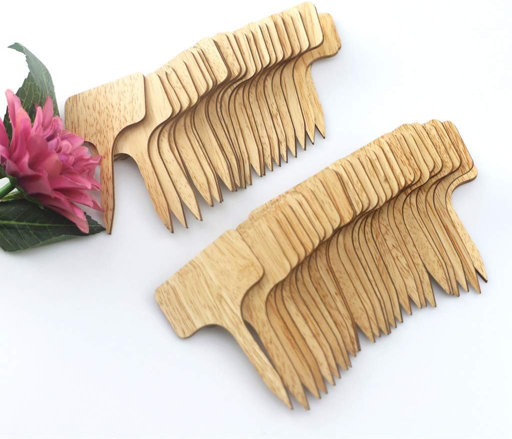 TAGGI – Pflanzenetiketten aus Bambus-Sperrholz, Natur, 10er-Set, 10 × 6 cm,