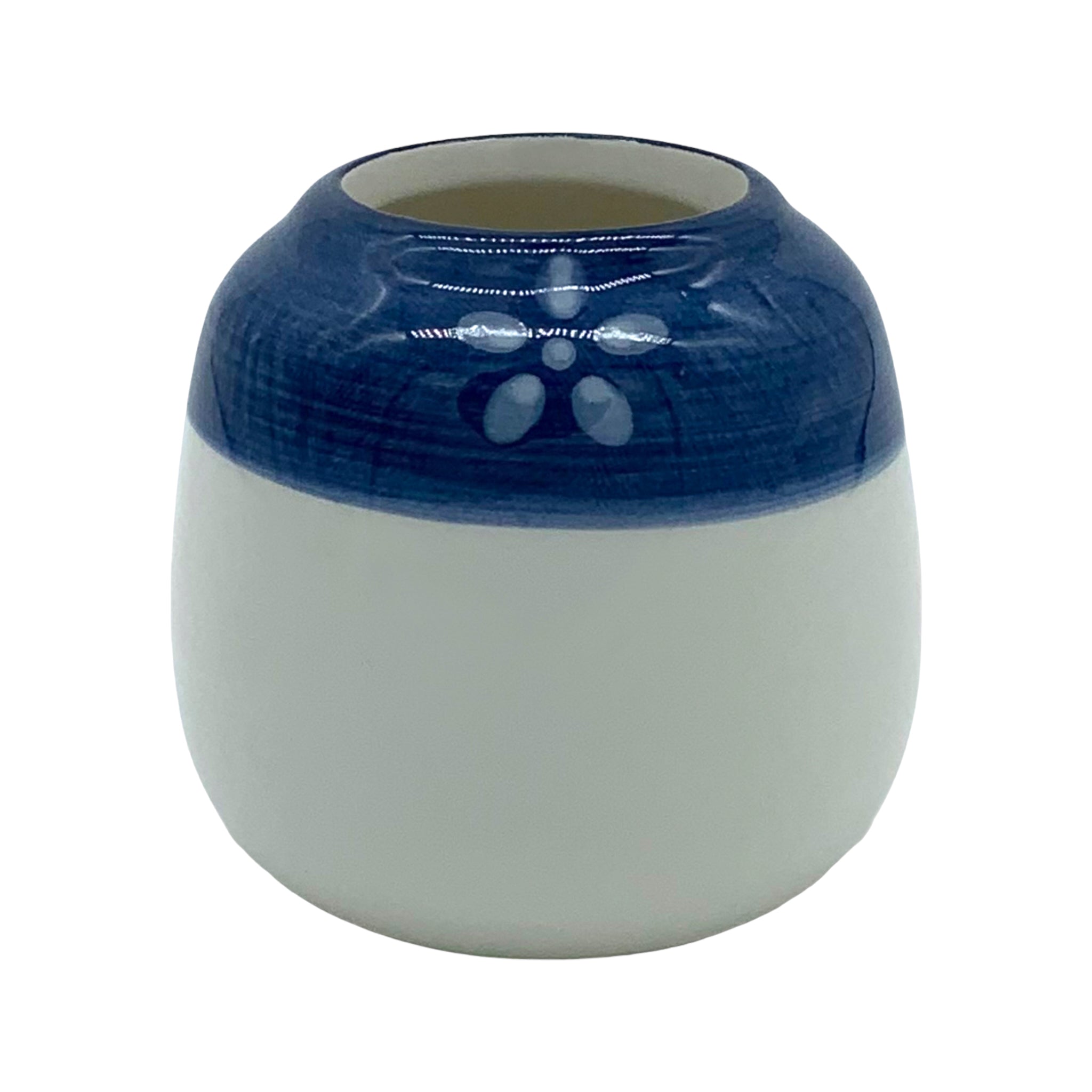 OSAKA – Mini-Blumentopf im japanischen Stil, Blau, Ø 6 cm, 5er-Set, mit Drainageloch