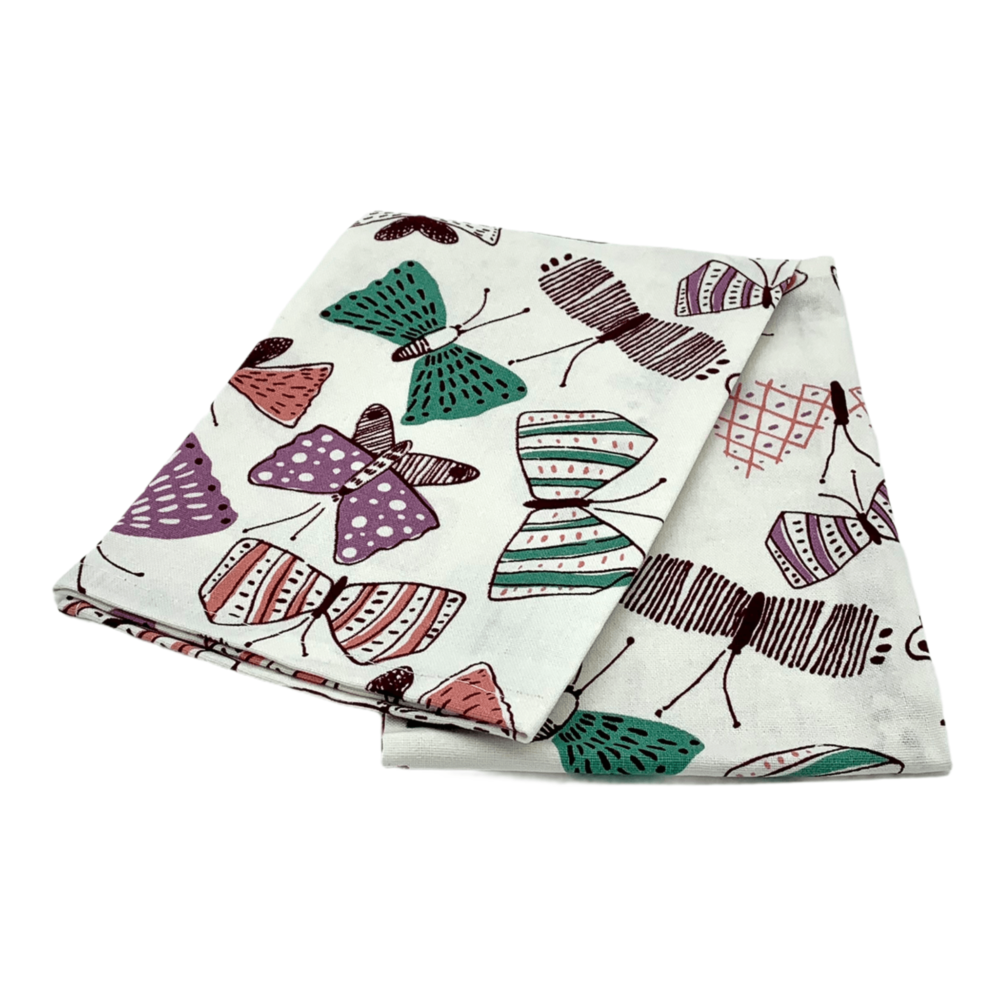 Ikaria - Geschirrtuch - Violette Schmetterlinge - 100% Baumwolle -KAKTOS Pflanzen & Zubehör