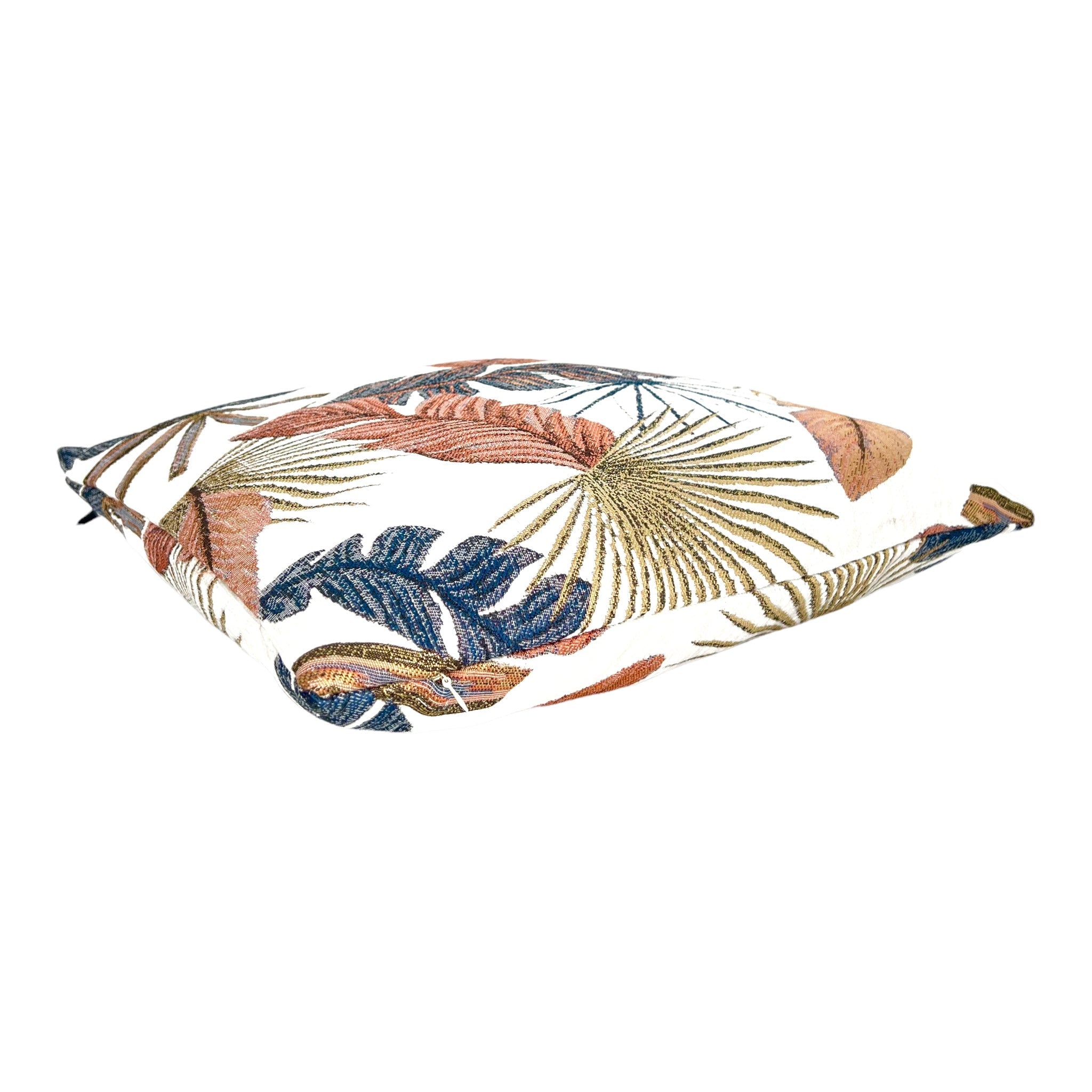 Kissenhülle, Jacquard mit Blättermotiv, 45x45 cm -KAKTOS Pflanzen & Zubehör