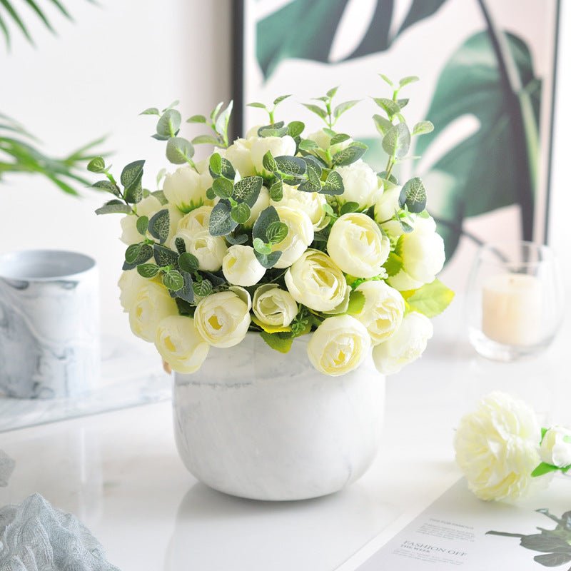 Übertopf aus Keramik mit Holzgriff, Ø14cm, -KAKTOS Pflanzen & Zubehör