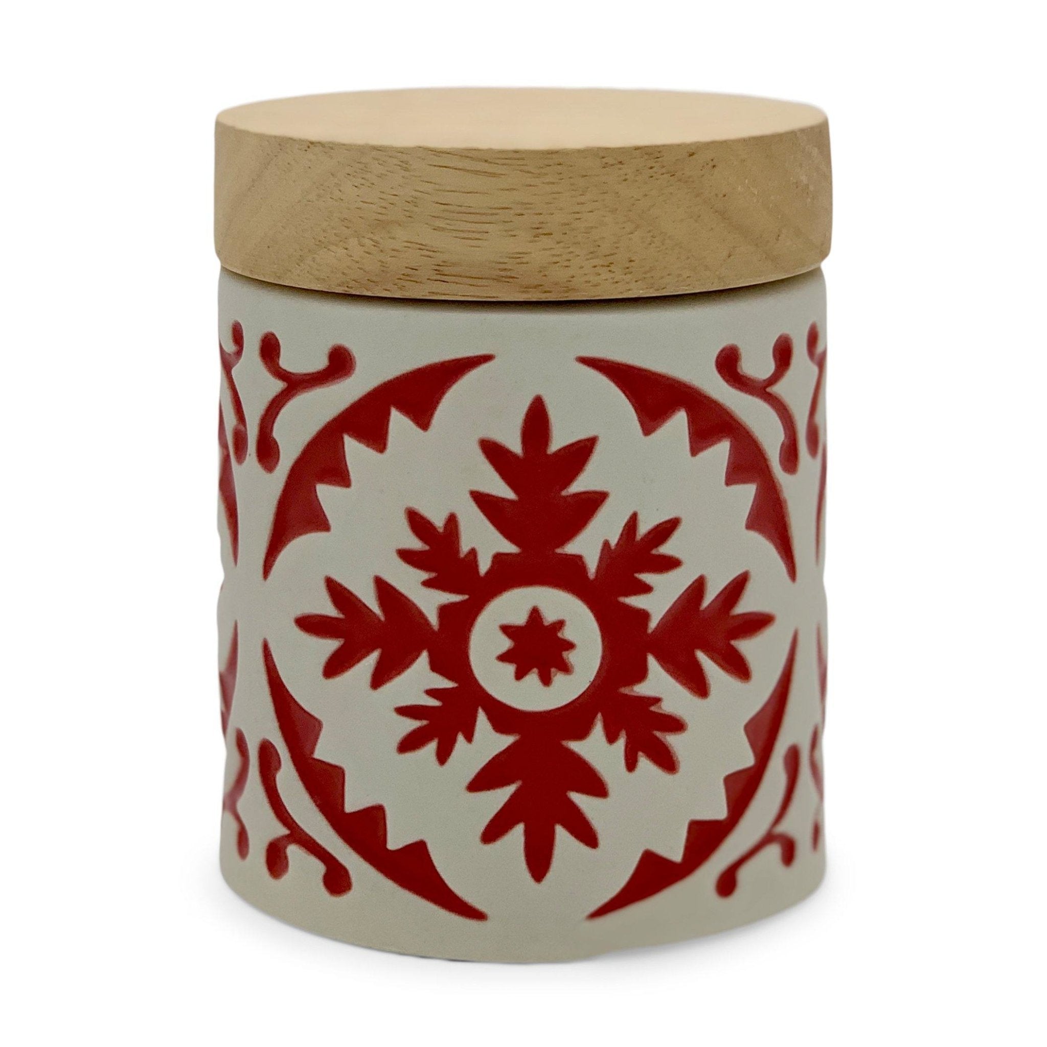 Vorratsdose aus Keramik mit Holzdeckel -KAKTOS Pflanzen & Zubehör