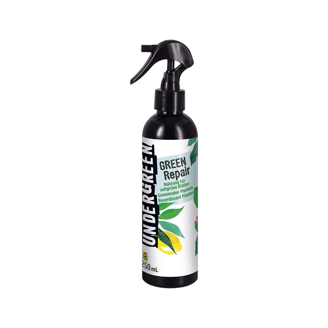 Undergreen by Compo Green Repair, Futter für kräftige, sattgrüne Blätter, Anti-Chlorose-Spray, Bio, Sprühflasche, 250 ml