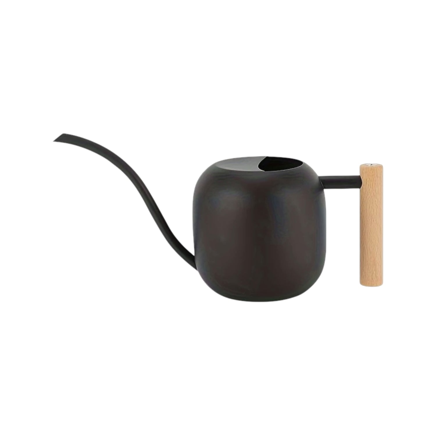 TIVVA 1200 – Edelstahl-Gießkanne, 1,2 L, versch. Farben, mit Holzgriff &amp; langer Ausgussdüse