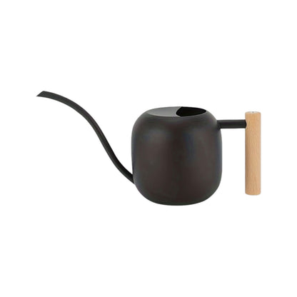 TIVVA 1200 – Edelstahl-Gießkanne, 1,2 L, versch. Farben, mit Holzgriff &amp; langer Ausgussdüse