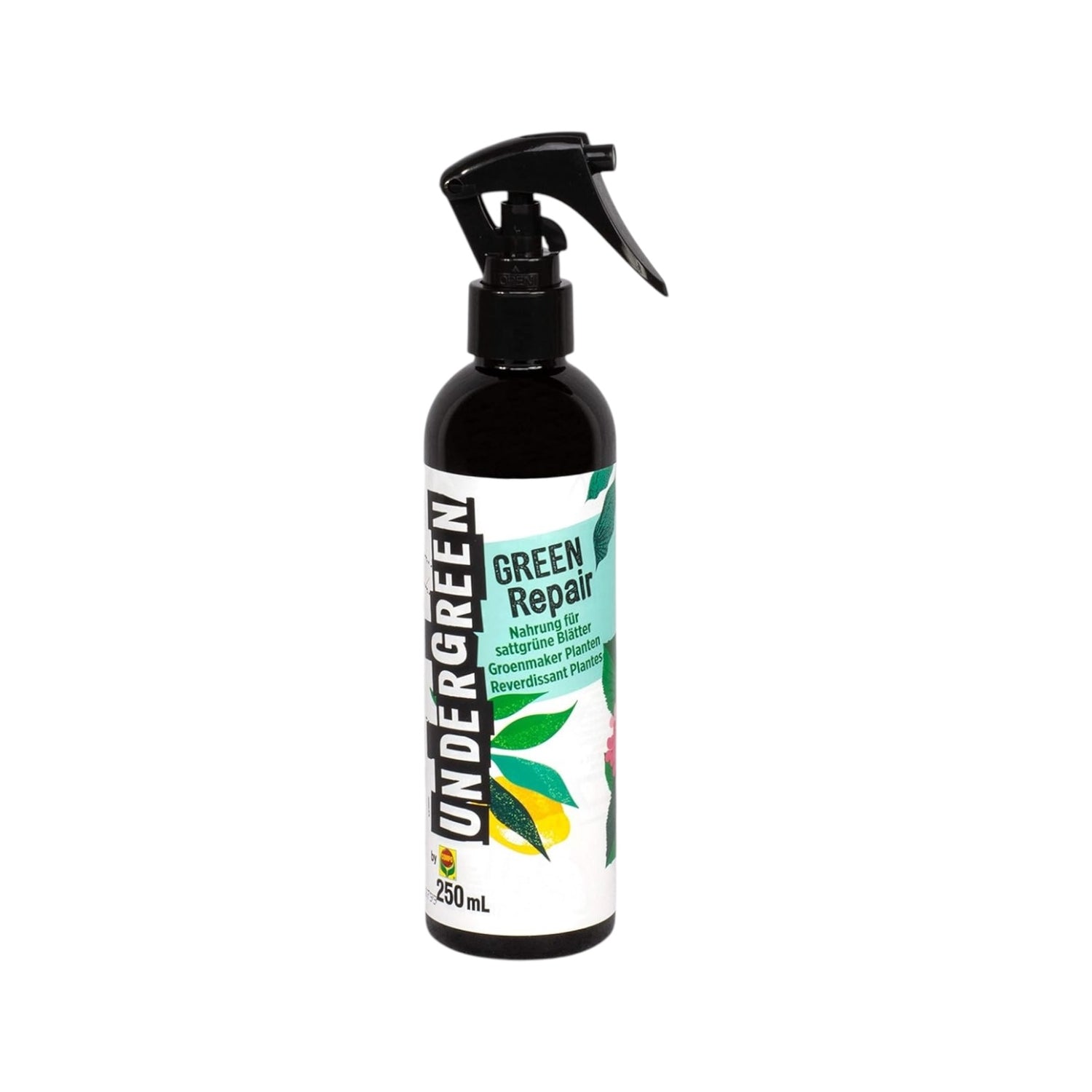 Undergreen by Compo Green Repair, Futter für kräftige, sattgrüne Blätter, Anti-Chlorose-Spray, Bio, Sprühflasche, 250 ml