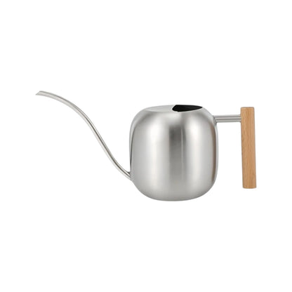 TIVVA 1200 – Edelstahl-Gießkanne, 1,2 L, versch. Farben, mit Holzgriff &amp; langer Ausgussdüse