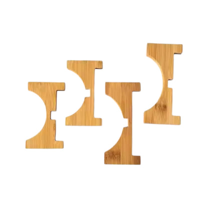 MALA – Blumentopf zylindrisch – Keramik – Weiß – Ø 9 cm – mit Bambusständer &amp; Drainageloch