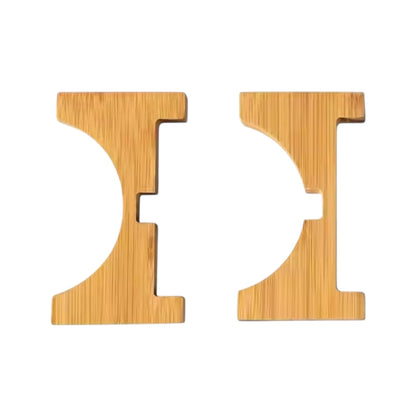 MALA – Blumentopf zylindrisch – Keramik – Weiß – Ø 9 cm – mit Bambusständer &amp; Drainageloch