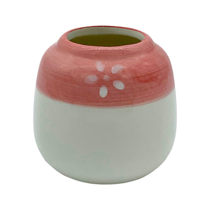 OSAKA – Mini-Blumentopf im japanischen Stil, Rosa, Ø 6 cm, 6er-Set, mit Drainageloch