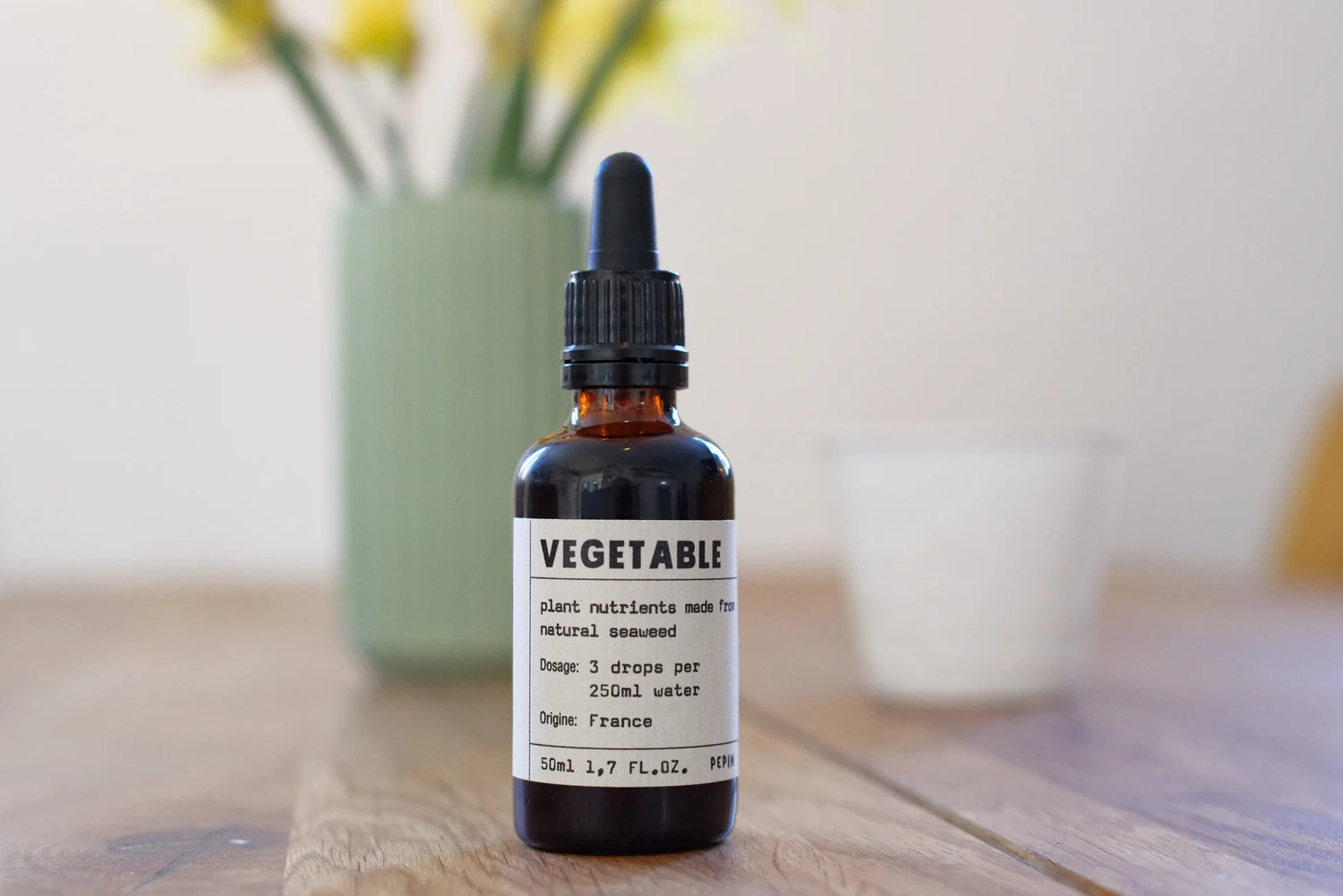 PEPIN – Flüssigdünger für Gemüse &amp; Kräuter, 50 ml, biologisch aus Algen &amp; Pflanzenextrakten