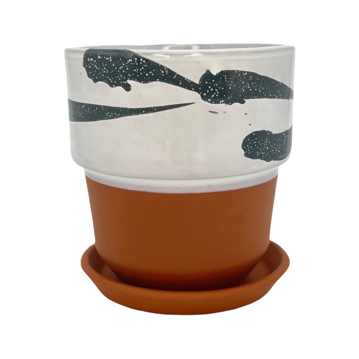 Blumentopf NUAGE terracotta handbemalt - verschiedene Farben - Ø11cm -KAKTOS