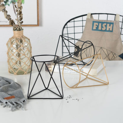 Bergen - Weißer Übertopf Ø ca 11cm mit schwarzem Ständer &quot;Hexagon&quot; -KAKTOS Pflanzgefäße &amp; Zubehör