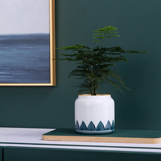 Bromma - Blumentopf aus Keramik, Ø 7cm, handbemalt -KAKTOS Pflanzen &amp; Zubehör