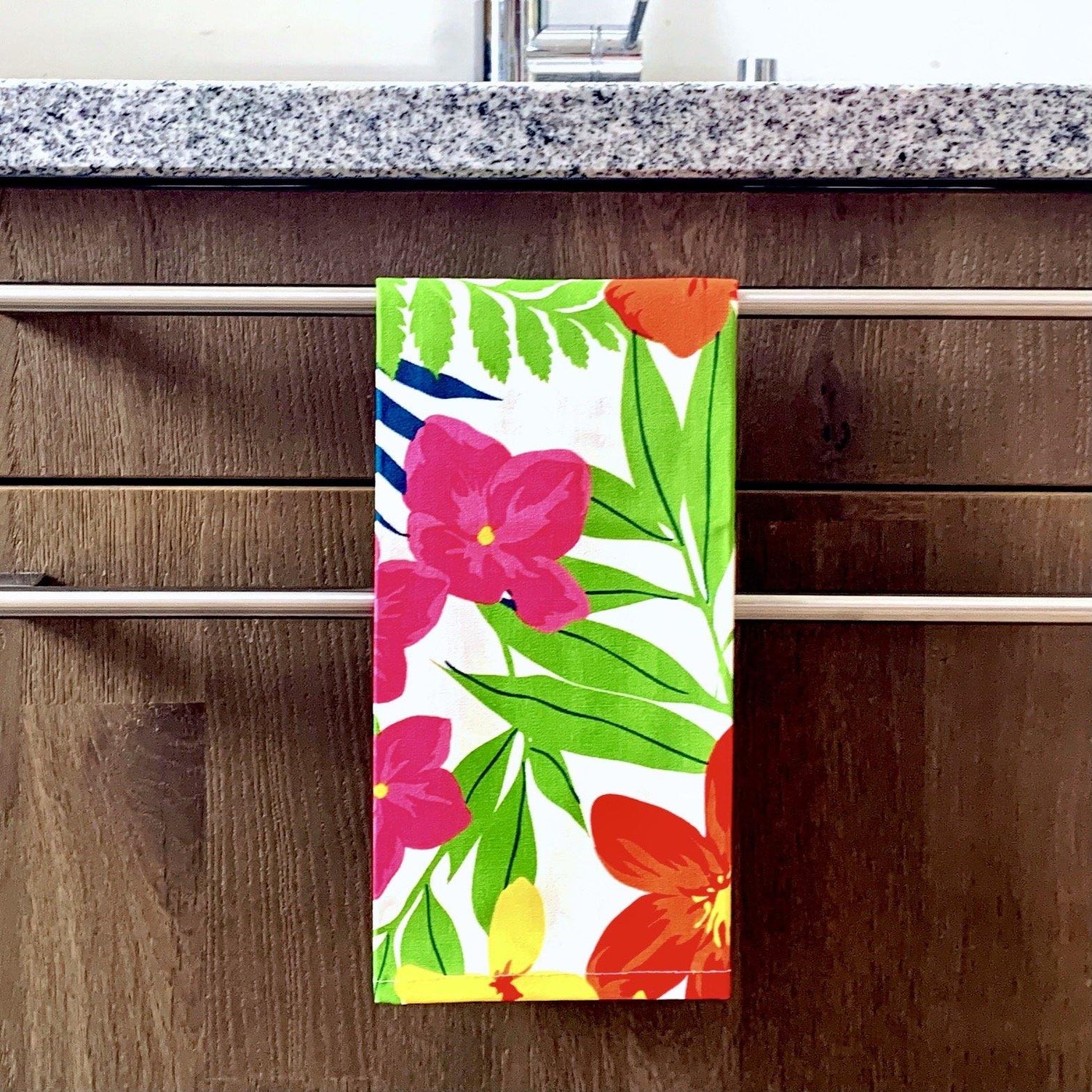 Corfu - Geschirrtuch - Florales Muster - 100% Baumwolle -KAKTOS Pflanzen &amp; Zubehör