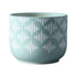 Keramik-Blumentopf, Rauten türkis/weiß, verschiedene Größen -KAKTOS