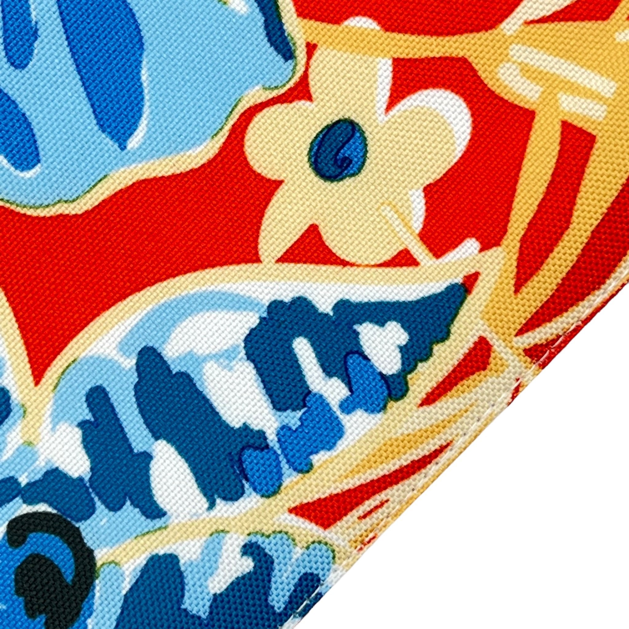 Outdoor Wende-Tischset 2er-Pack mit Blumenprint, rot/blau, 33x45 cm, Oekotex 100 -KAKTOS Pflanzen &amp; Zubehör