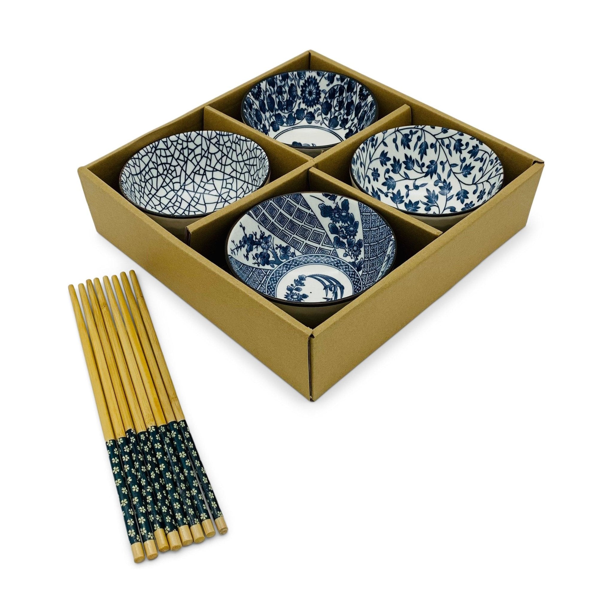 Schalen in japanischem Stil (4er Set) -KAKTOS Pflanzen &amp; Zubehör