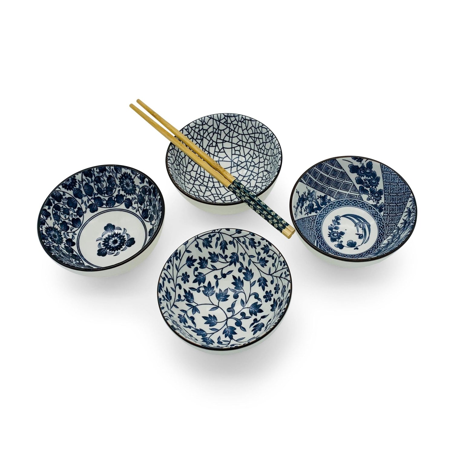 Schalen in japanischem Stil (4er Set) -KAKTOS Pflanzen &amp; Zubehör