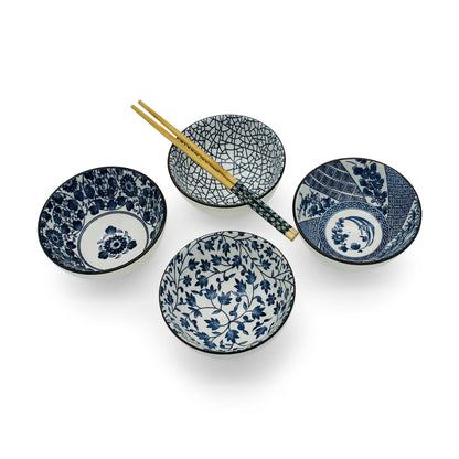 Schalen in japanischem Stil (4er Set) -KAKTOS Pflanzen &amp; Zubehör