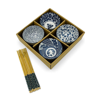 Schalen in japanischem Stil (4er Set) -KAKTOS Pflanzen &amp; Zubehör