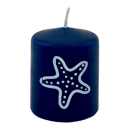 Stumpenkerzen Mix Maritim 4er Set - Safe Candle -KAKTOS Pflanzen &amp; Zubehör
