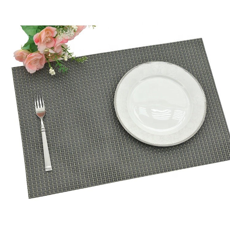 Tischset 2er-Pack, PVC, grau-metallic, 33x45 cm, Oekotex 100 -KAKTOS Pflanzen &amp; Zubehör