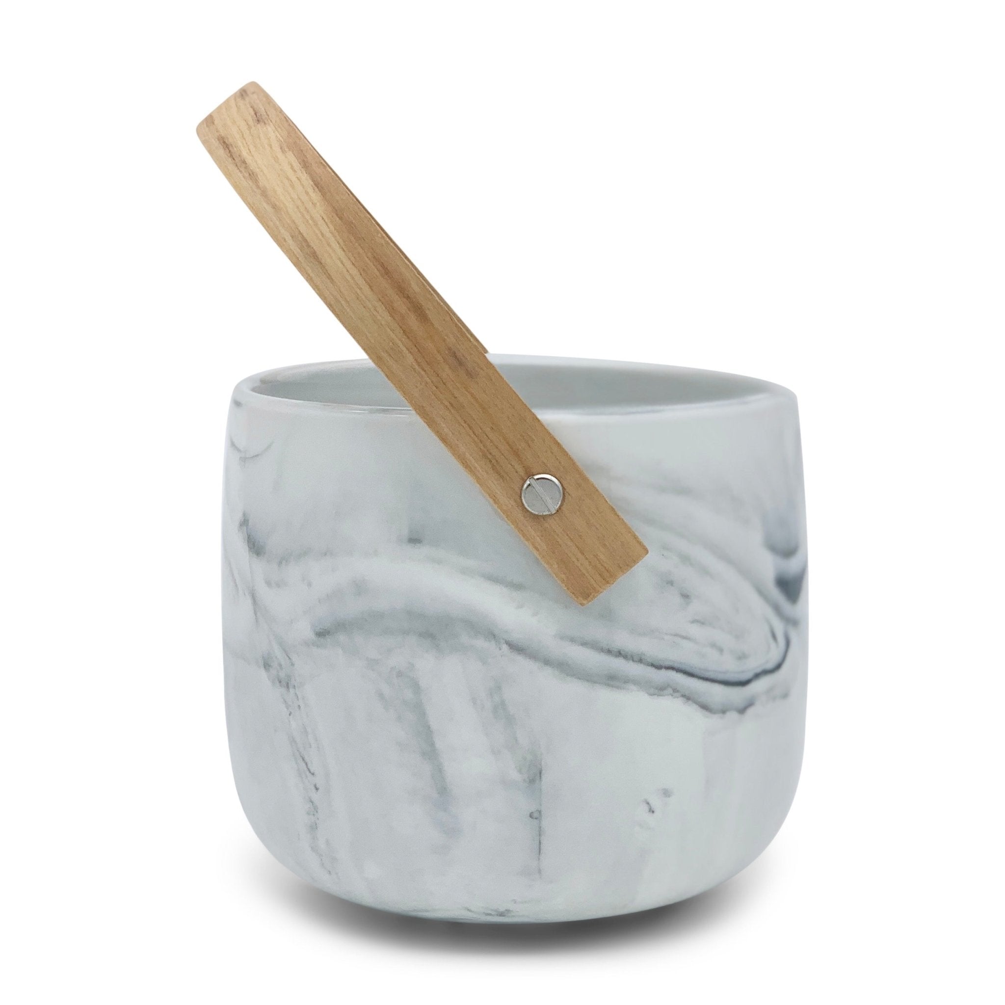 Übertopf aus Keramik mit Holzgriff, Ø14cm, -KAKTOS Pflanzen &amp; Zubehör